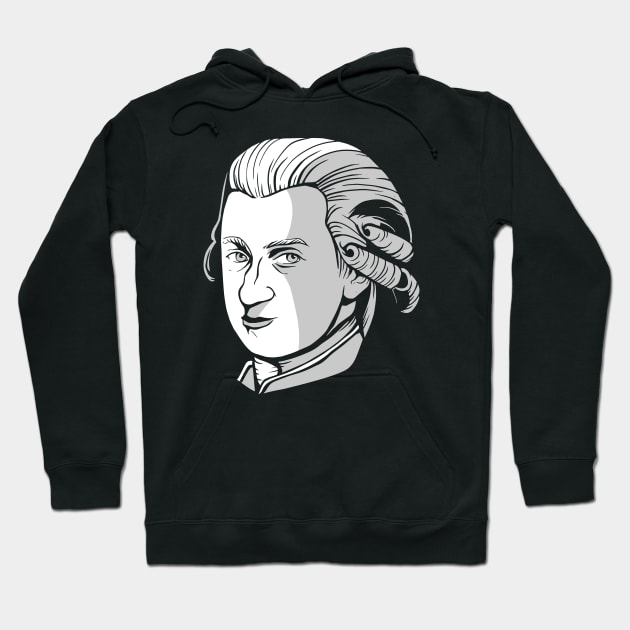 Mozart Portrait Hoodie by Christyn Evans